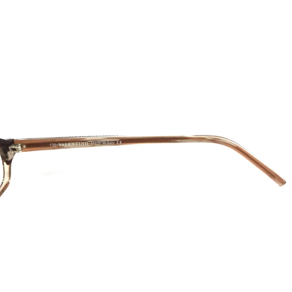 Valentino Eyeglasses Frames 5504/STR 0NDJ Striped Brown Crystals 49-16-135